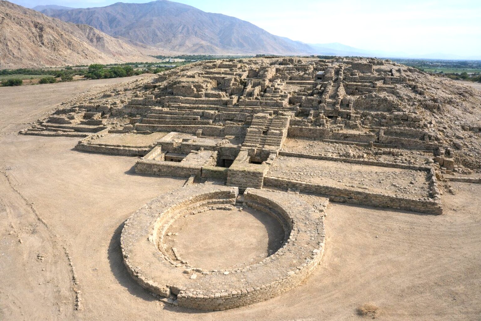 Ancient pyramids of Caral civilization